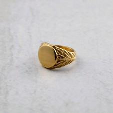 Anello con sigillo cerchio oro