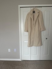 Zara cream coat size small new