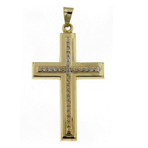 Ciondolo croce uomo - vero, oro