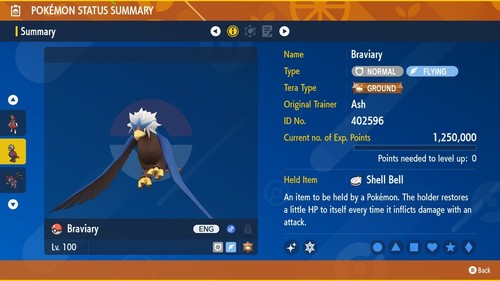 Shiny braviary 6ivs tipo - shiny, tera