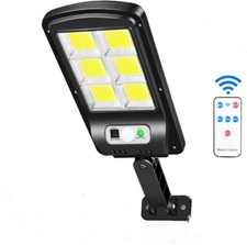 Faretto lampione solare 120 led cob lampada da esterno sensore di movimento ip65
