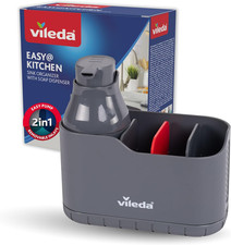 Sink Organizer Con Dispenser Di Sapone in Plastica - Porta Spugne Da Cucina Indi