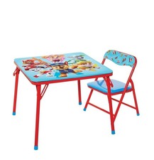 Set tavolo e sedia per bambini Paw Patrol struttura in metallo robusto per mangiare e giocare
