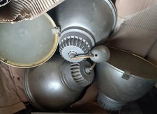 Lotto 4 lampade industriali vintage originali Castaldi dia 37 cm ca anni 60-70