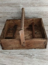 VECCHIA CASSETTA IN LEGNO PORTA ATTREZZI DA LAVORO