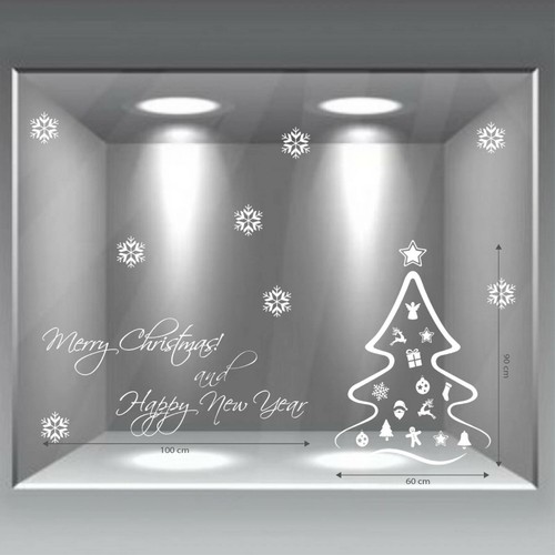 Vetrofanie buon natale merry - natale,