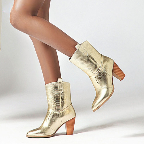 Stivaletti cowboy ecopelle