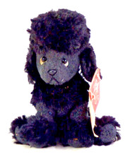 Russ Berrie Barboncino Francese Nero Luv Animali Cucciolo Cane 5” Peluche Beanbag Giocattolo