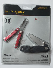 🔥 Leatherman Red Micra + C301 Multi Tool nuovo in blister bersaglio raro set ritirato