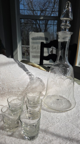 Grande decanter inciso - , grano