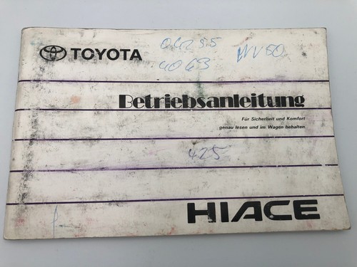 Toyota hiace h100 manuale - manuale, uso
