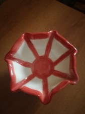 CIOTOLA PORTA CANDELA PORTAOGGETTI IN CERAMICA DECORATO  FATTO A MANO