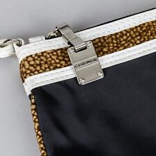 Borbonese Pochette borsa a mano - pelle tessuto tapiro - NUOVA!