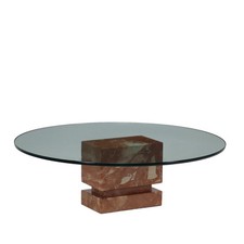 Tavolino vintage marmo vetro - vintage,