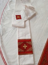 Chasuble blanche doublée