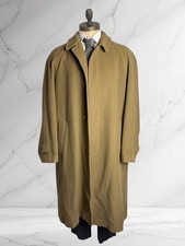 Cappotto Vintage Brooksfield Beige in 100% lana da uomo Lungo Taglia 52 XL