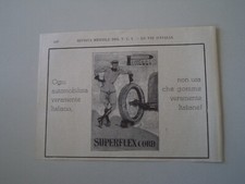 advertising Pubblicità 1928 PNEUMATICI PIRELLI SUPERFLEX CORD