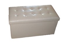 Pouff Pouf Storage Contenitore Vari Colori cm 80X40X41H Puff per Arredo Casa