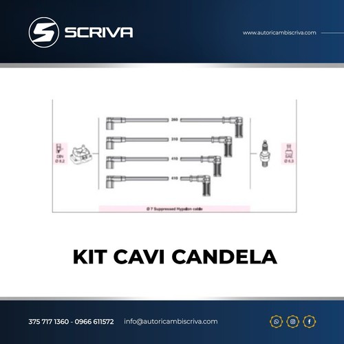 Kit cavi candela fiat seicento - kit,