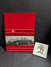 Libretto uso e manutenzione Alfa Romeo Spider 2000 Veloce 1973 originale raro