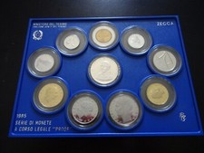 ITALIA REP. 1985 DIVISIONALE 10 VALORI FONDO SPECCHIO MANZONI. PROOF