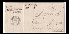Lombardo Veneto 1850 Lettera da Vimercate 13p a Clusone  non affrancata tassata