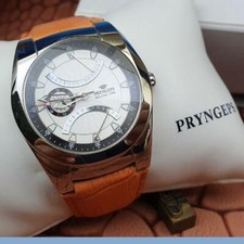Orologio PRYNGEPS GMT 3 TEMPI E CALENDARIO MOLTO PARTICOLARE Movimento QUARZ