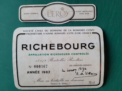 Richebourg 1982 romanée conti - richebourg,