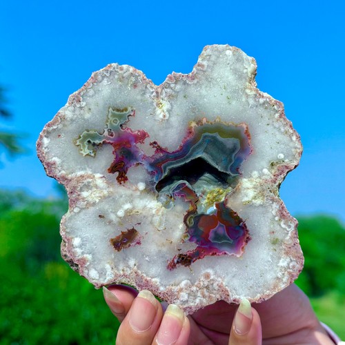 Fetta geode agata pizzo - agata,
