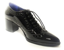 charme3708 alexia francesine donna con il tacco chiusura a lacci colore nero