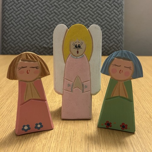 Angeli natale legno - in,