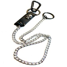 Catena jeans pantaloni portachiavi argento da uomo donna portafoglio in pelle