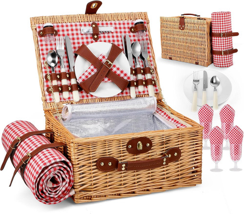 Wicker picnic basket cestino - wicker,