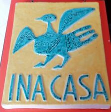 CERAMICA ARTISTICA INA CASA BY GUERRINO TRAMONTI  IN MAIOLICA POLICROMA  ANNI 50