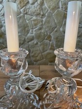 Lampade da tavolo in cristallo francese con tulipe marca Baccarat 