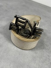 Ceinture cuir blanc crème