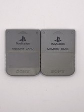 2 Grey/Grigie Memory Card PS1