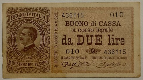 Lire buono cassa a corso - di,