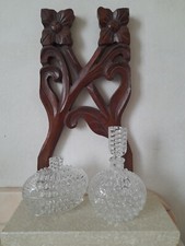 Vecchio set vintage Toletta 2 pezzi vetro stile stile anni 40 