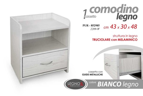 Comodino moderno cassettiera - comodino,