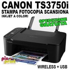 STAMPANTE MULTIFUNZIONE CANON TS3750i INKJET A COLORI WIFI+USB COLORE NERO
