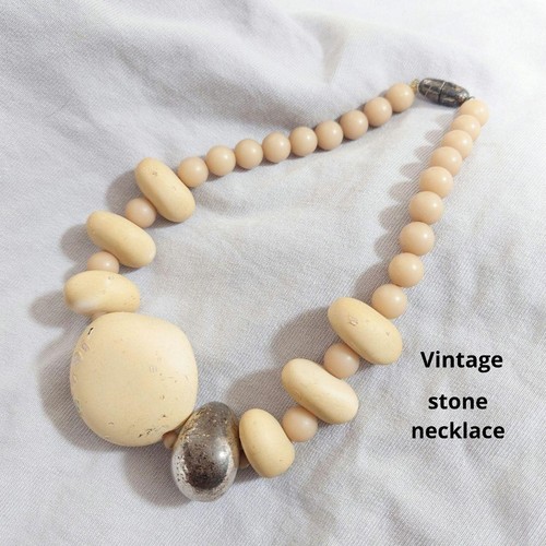 Collana vintage perle pietre