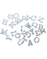 Applicazione Termoadesiva Iniziali Lettera Stampatello Ricamo Punto Pieno Alfabe