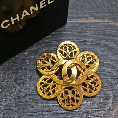 Spilla vintage chanel placcata - spilla,