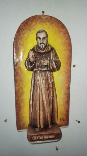 Padre pio 28x14 gesso - padre,