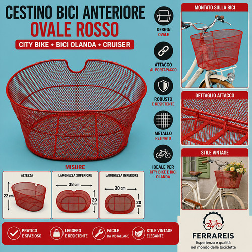 Cestino bici anteriore - cestino,