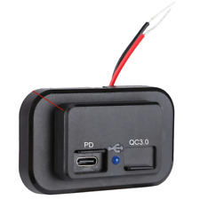 Presa Caricabatteria Auto Doppia Porta USB Ricarica Rapida Adattatore Alimentazione Presa Montaggio Pannello