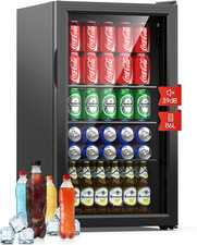 Professional Mini Frigo per Bevande, Frigorifero per Bevande Con Porta in Vetro,