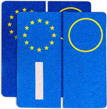 Adesivi Targa Auto Kit Da 4 Pezzi | Adesivo Copri Targa È Riflettente 45 X 98 Mm