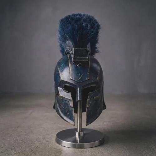 Elmetto spartano blu con - elmetto,